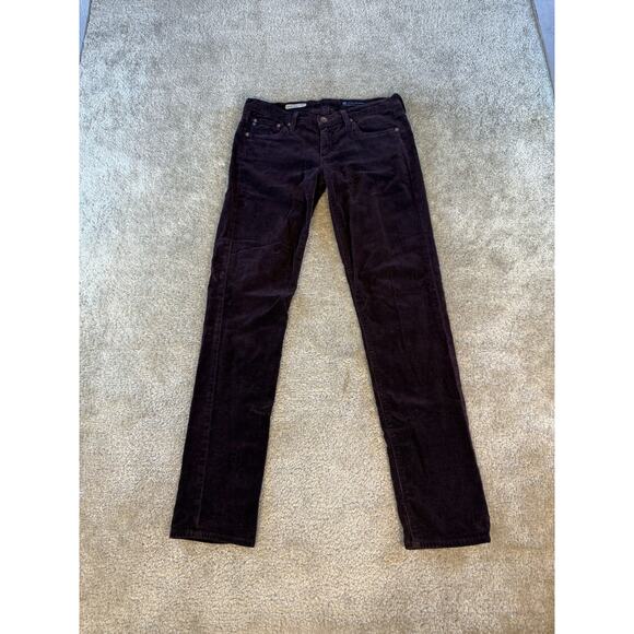 Adriano Goldschmied Pants Womens 27 R Purple Corduroy Stevie Slim Straight E150 - Picture 1 of 14